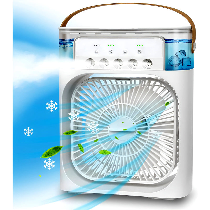 4-In-1 Multi-Function Air  Cooling  USB Fan With 7-Color Night Light...