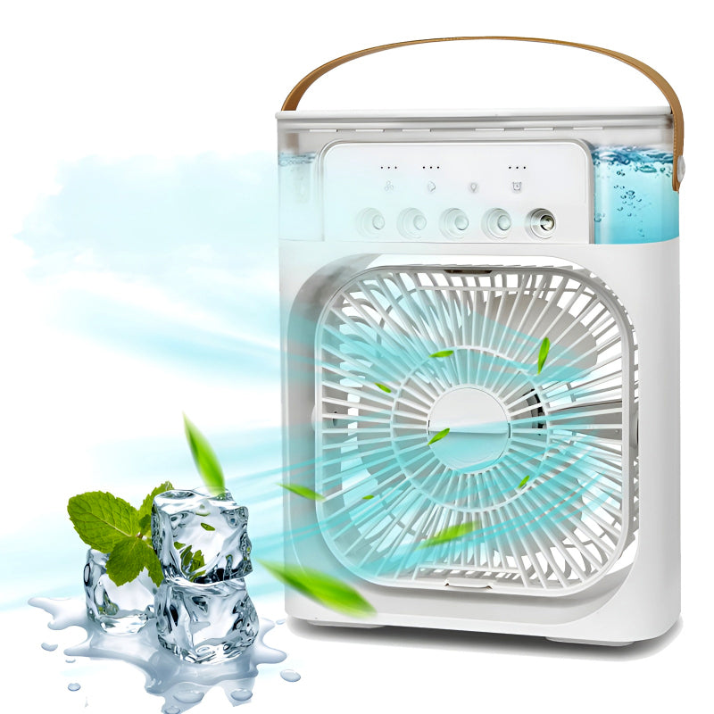 4-In-1 Multi-Function Air  Cooling  USB Fan With 7-Color Night Light...